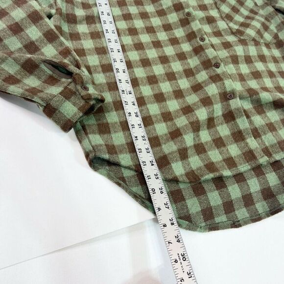 Princess Polly Jacket Womens Size 2 Green & Brown Plaid Long-Sleeve Pointed Coll - Picture 4 of 11